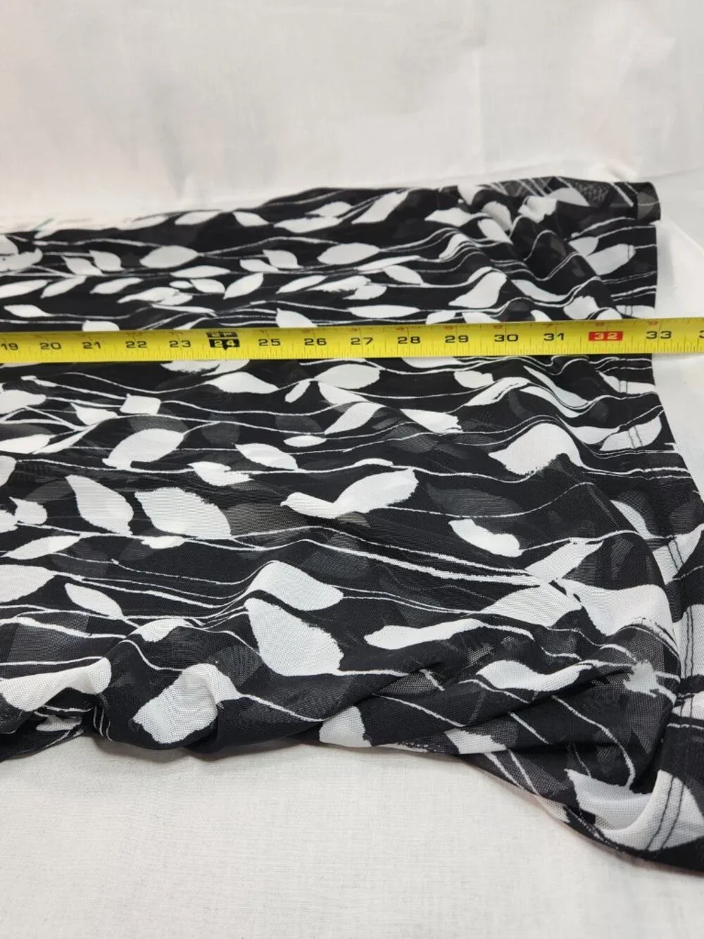 Anne Cole Swimwear Tunic Top Sheer Black White Short Sleeve L / XL NEW w Tags - Picture 8 of 13